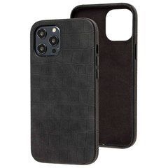 Crocodile Leather case для iPhone 13 Pro Max Black