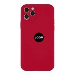 Silicone Full case with Camera Protection для iPhone 13 Pro Max Dark red
