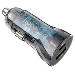 АЗП HOCO Z47A Transparent Discovery Edition 1PDout/1USB/QC/PD30W/3A Black