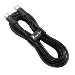 USB кабель Avantis AC-87сс Plus 2m Silicone PD 60W Type-C to Type-C Black
