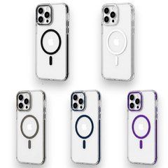 Чохол Avantis Clear Color Ring Magnetic case for iPhone 16 Pro Blue