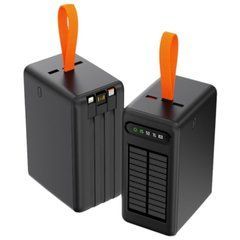 Power Bank Aspor A377 80000mAh Solar Outdoor Power 22.5W+20W 3 Cable Black