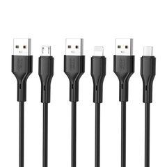 Кабель XO microUSB NB230 2.4A/1m Black