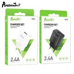Мережевий зарядний пристрій Avantis A820 2,4A (1USB port) Black