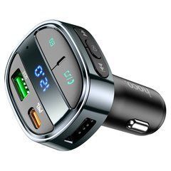 АЗП/ФМ Модулятор HOCO E70 car BT FM transmitter 1USB/1PD/QC/PD30W/BT5.0 Black