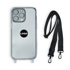 Чохол Clear case with Strap для iPhone 15 Pro Max Black