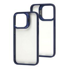 Stand Case with protective lenses for iPhone 15 Plus Dark blue