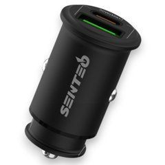 АЗП Senteo Q-02 USB + USB-C PD/QC 30W 3A Black