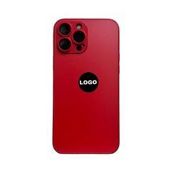 Glass Matte case (TPU+glass) для iPhone 15 Pro Coke red