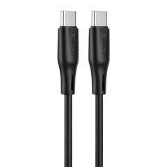 USB кабель Avantis AC-87сс PD Silicone 60W Type-C to Type-C Black