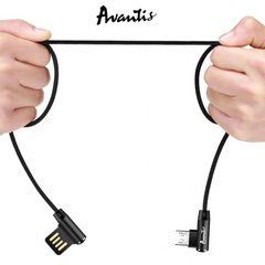 USB кабель Avantis AC-47m L-Shape Micro Black