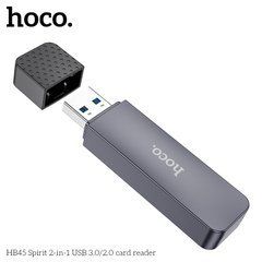 Картрідер HOCO HB45 Spirit 2-in-1 USB 3.0 card reader gray
