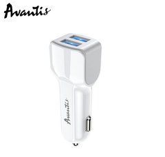Автомобільний зарядний пристрій Avantis A910 Grand style 2,4A (2 USB port) White