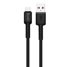 USB кабель Avantis AC-85m Silicone charging data cable Micro Black