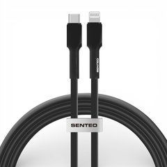USB cable Senteo SL-03 Silica Gel PD 3.0 20W Type-C to Lightning 1m Black