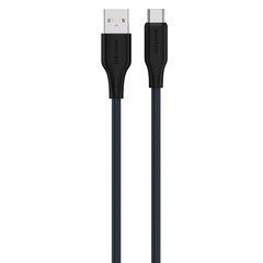 USB cable Senteo SL-04 Embossed Silicone USB-A to USB-C 3A 1m Black
