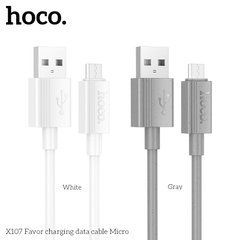 Кабель HOCO X107 Favor charging data cable Micro 3A/1m White