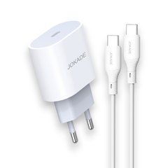 МЗП Jokade JB010 Single port Intelligent PD20W Type-C to Type-C White