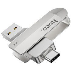 Флеш-накопичувач USB-A/C HOCO UD10 Wise Type-C USB flash drive 16Gb silver