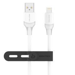 USB cable Senteo SL-07 Skin Silicone 2.4A USB-A to Lightning 1.2m White