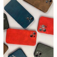 Crocodile Leather case для iPhone 13 Green