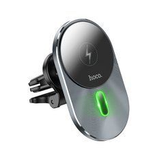 Бездротовий АЗП Hoco CA91 Magic magnetic wireless fast charging car holder 5W-15W Grey