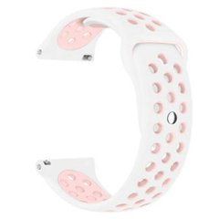 Ремінець Universal Nike 22mm (для Xiaomi, Huawei, Samsung) White-Pink