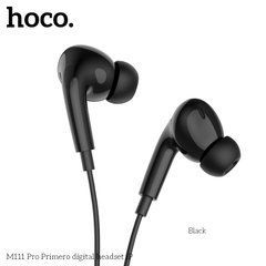 Навушники дротові HOCO M111 Pro Primero digital headset Lightning Black